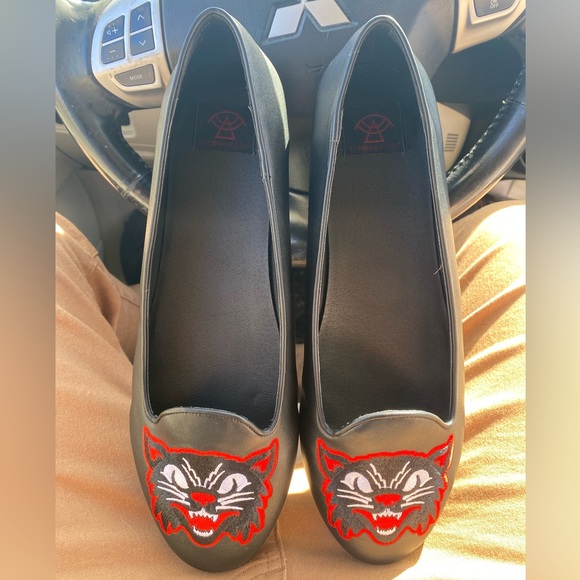 StrangeCvlt Shoes Strangecvlt Lydia Black Cat Flats Size 4 Poshmark